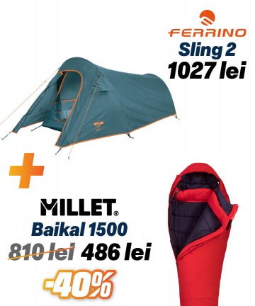 Cort Sling 2 + sac de dormit Baikal 1500