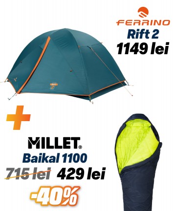 Cort Rift 2 + Sac de dormit Baikal 1100