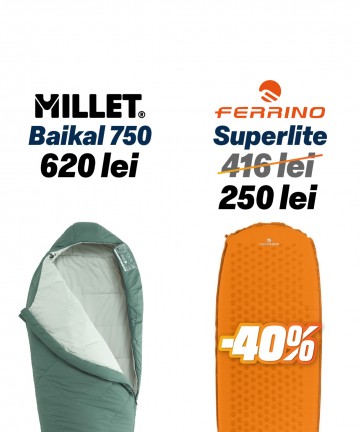 Sac de dormit Baikal 750 + saltea Superlite